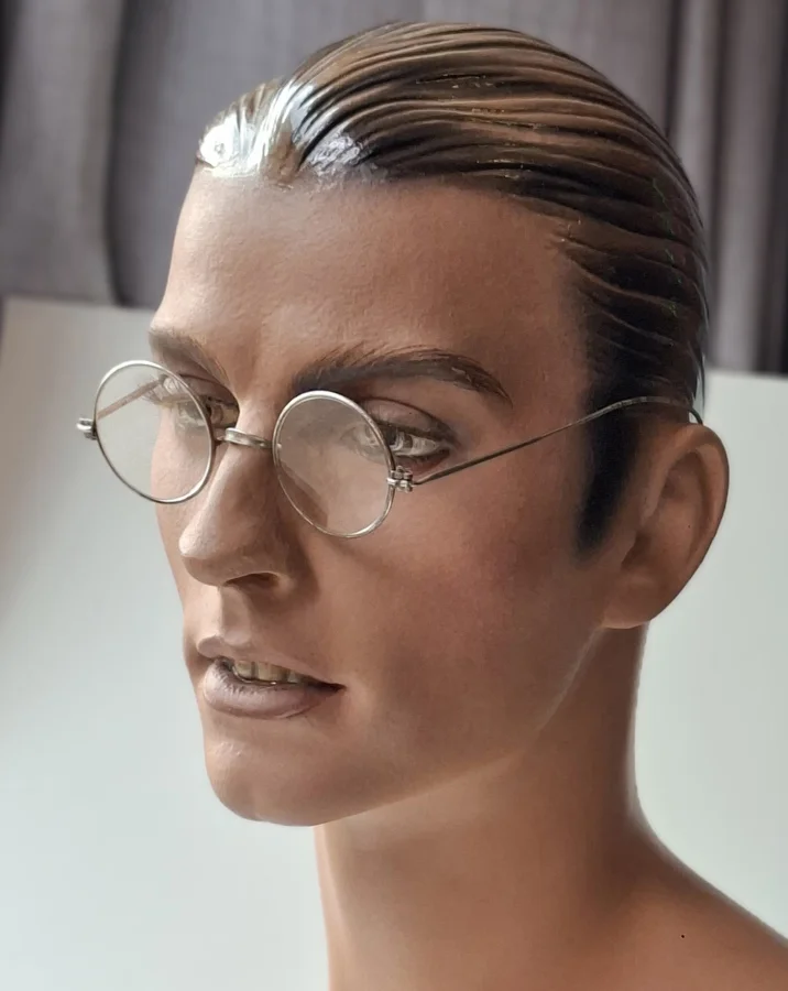 Vintage Art Deco Gentlemen's Display Head with Original Glasses