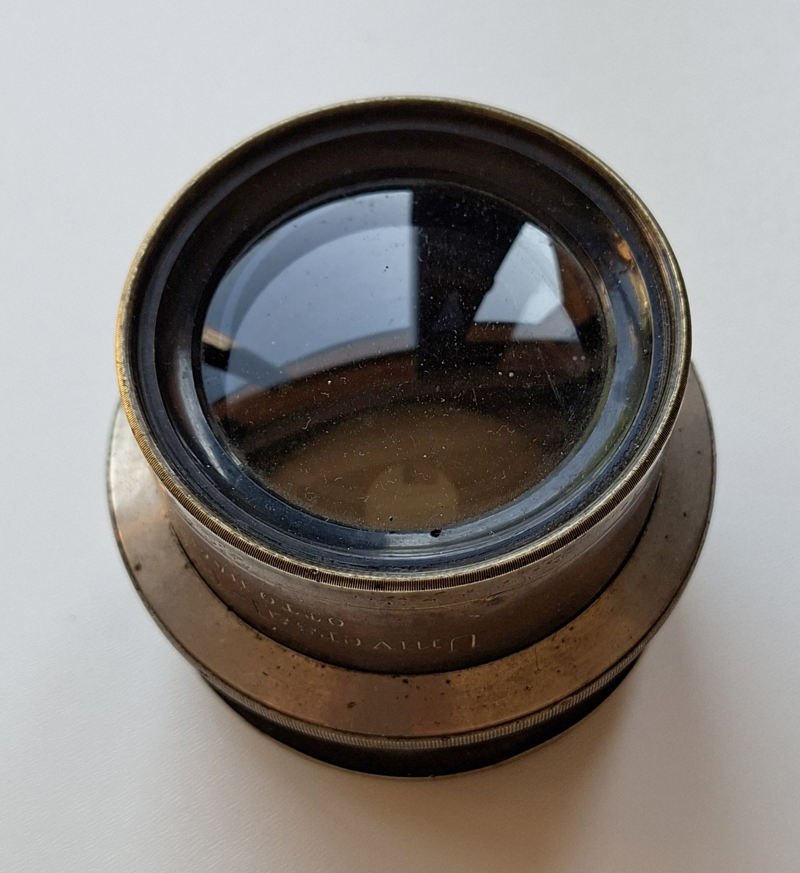 Vintage Brass Lens - Univeras Extra Rapid by Otto Haaris, Magdeburg (c. 1880-1900)